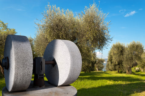 Olive mill used to produce cold pressed olive oil