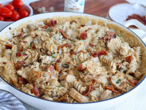 Pasta with Chicken Bacon & Mushrooms - Gluten Free Recipe